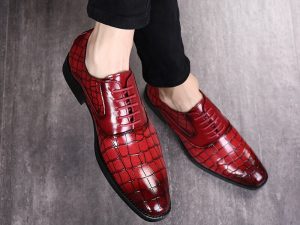 red leather shoes 5.5