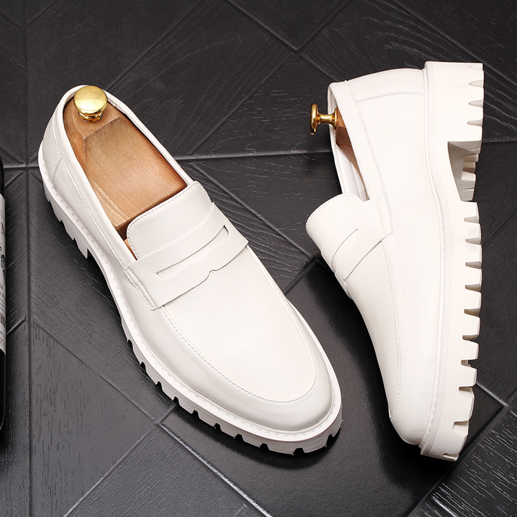 Zara men patent white leather shoes