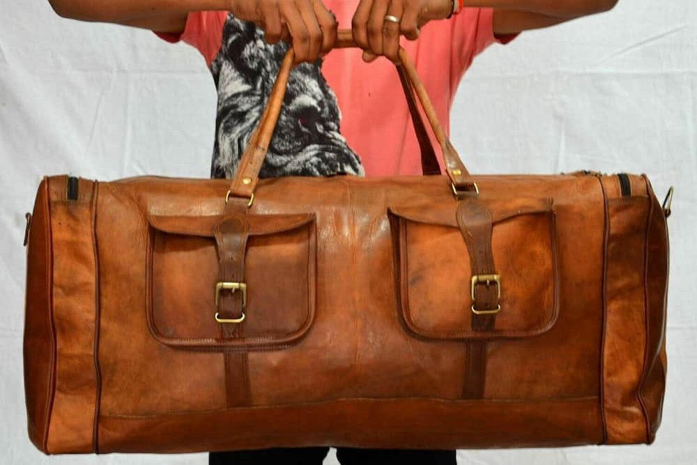  Buy Leather Duffle Bag + great price 