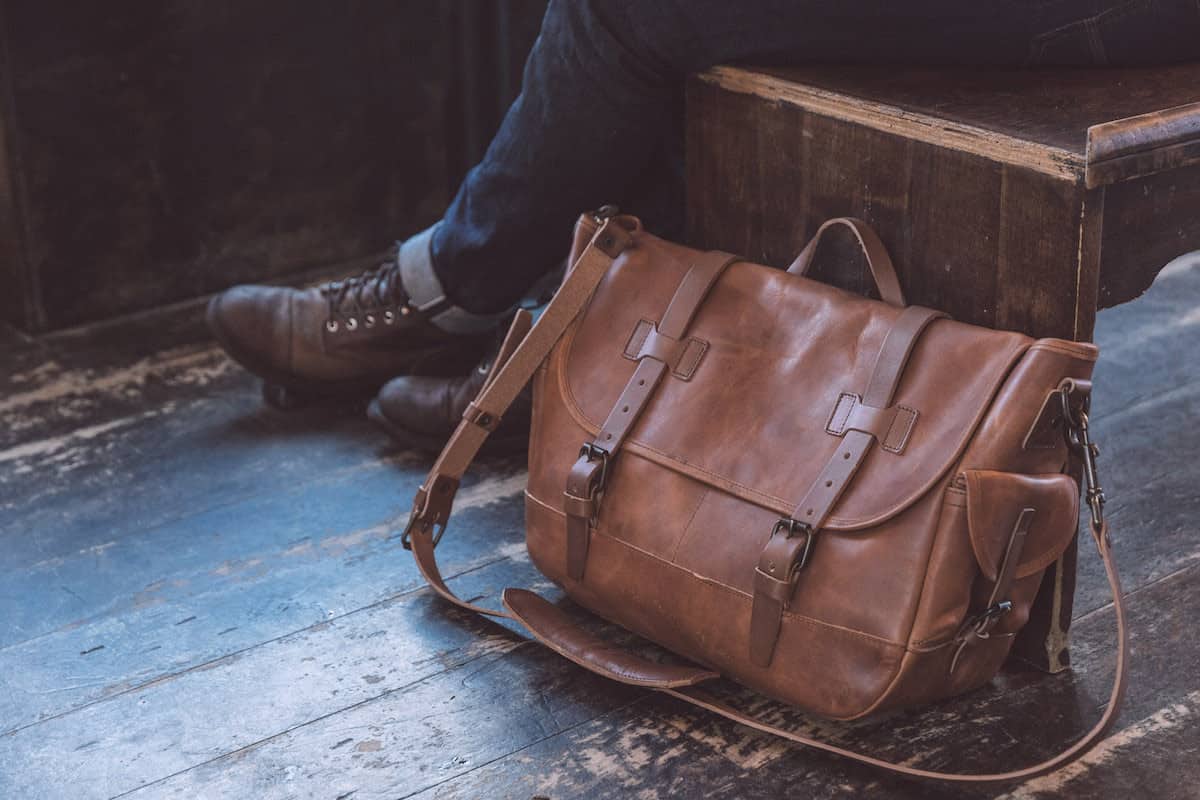  leather bags are made of what material  